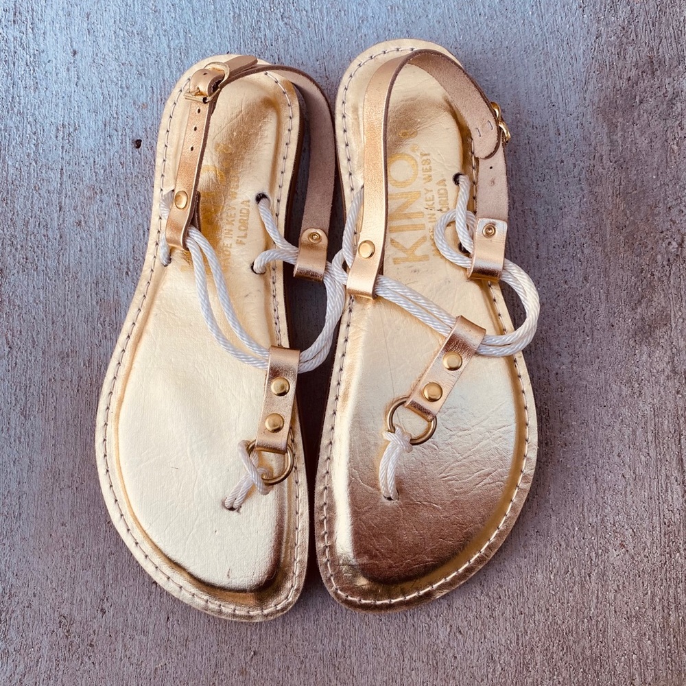 Kino Gold Thong Sandals